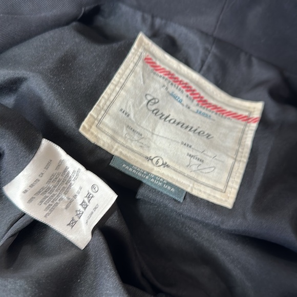 [SOLD] Cartonnier Anthropologie | Black 100% Tencel Open Front Blazer Sz 6 - Picture 6 of 8